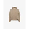 Essentials Mens Logo-embellished Relaxed-fit Cotton-blend Hoody Homestead Heather Xs In Homestead Heather