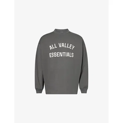 Essentials Mens Merch Long-sleeve Cotton T-shirt Iron Grey