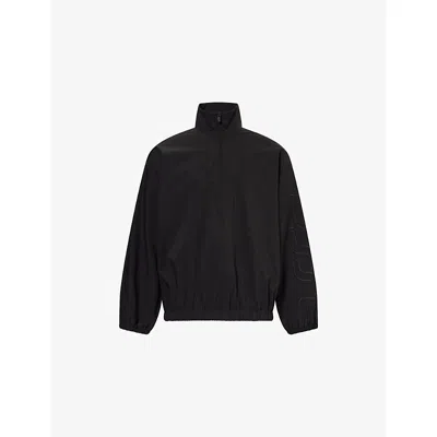 Essentials Mens Fear Of God  Active Trace Half-zip Woven Track Jacket In Black