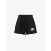 Essentials Mens Fear Of God  Fog X  X Nba Relaxed-fit Brand-print Cotton-blend Shorts In Black