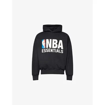 Essentials Mens Vintage Black Fog X  X Nba Sports Printed Cotton-blend Hoodie
