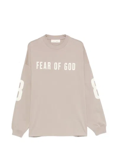 Essentials Merch Logo-print Long-sleeve T-shirt In Neutral