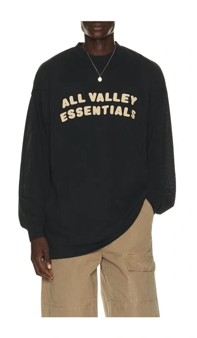 Essentials Merch Long Sleeve Tee In 复古黑色