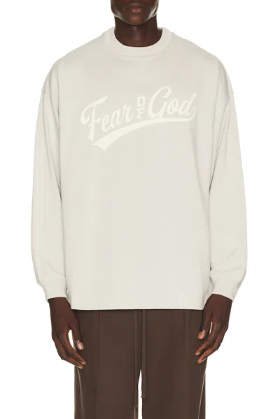 Essentials Merch Long Sleeve Tee In Neutral