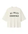 Essentials Merch Tee Logo-print Drop-shoulder T-shirt In White