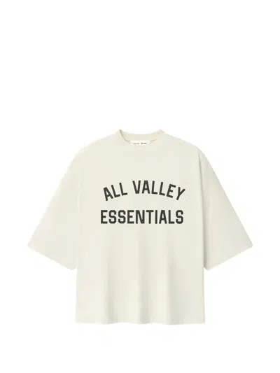 ESSENTIALS MERCH TEE LOGO-PRINT DROP-SHOULDER T-SHIRT