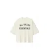 Essentials Merch Tee Logo-print Drop-shoulder T-shirt In White