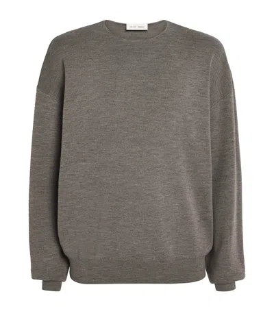 Essentials Merino Wool Sweater In Gray