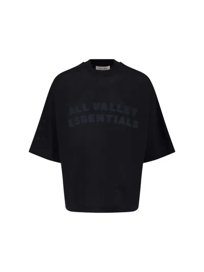 Essentials Mesh T-shirt "merch" In Black
