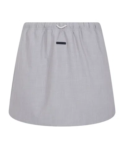 Essentials Logo-patch Mini Skirt In Green