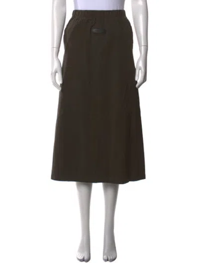Pre-owned Essentials Midi Length Skirt In Green