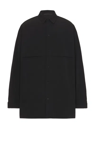 Essentials Military Nylon Overshirt In Black