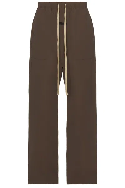 Essentials Military Nylon Utility Pant In Brown