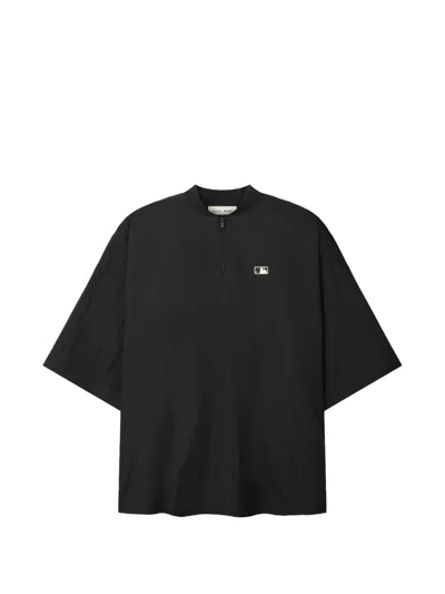 Essentials Mlb Half-zip T-shirt In Black