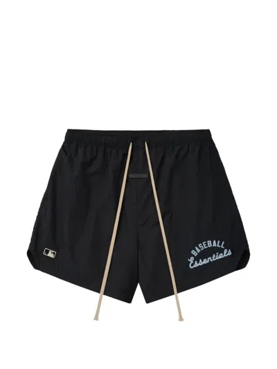 Essentials Mlb Logo-patch Gym Shorts In Blue