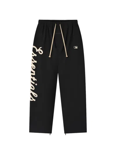 Essentials Mlb Logo-print Track Pants In Black