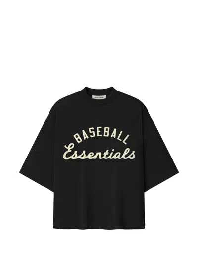 Essentials Mlb Logo-print T-shirt In Black