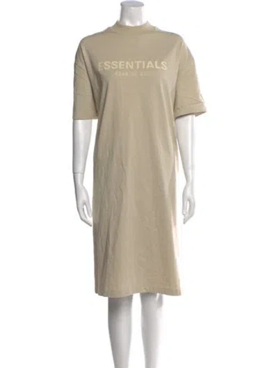 Pre-owned Essentials Mock Neck Knee-length Dress W/ Tags In Neutral