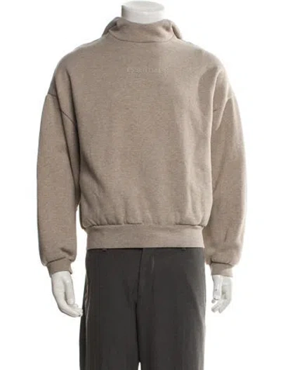 Pre-owned Essentials Mock Neck Long Sleeve Hoodie In Neutral
