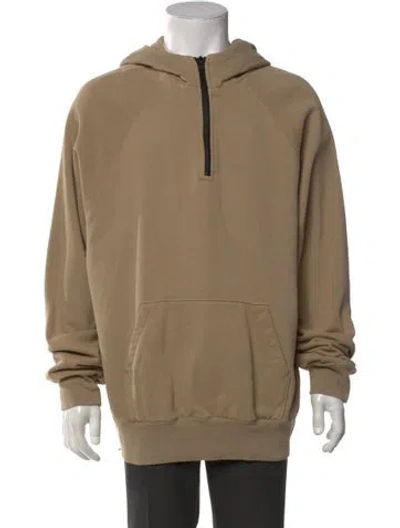 Pre-owned Essentials Mock Neck Long Sleeve Hoodie In Neutral