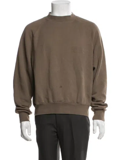 Pre-owned Essentials Mock Neck Long Sleeve Pullover In Green