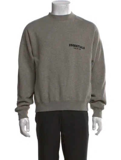 Pre-owned Essentials Mock Neck Long Sleeve Pullover In Grey