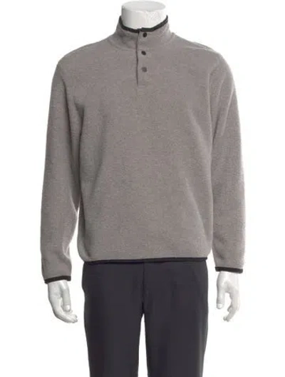 Pre-owned Essentials Mock Neck Long Sleeve Pullover In Grey
