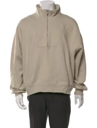 Pre-owned Essentials Mock Neck Long Sleeve Pullover In Neutrals