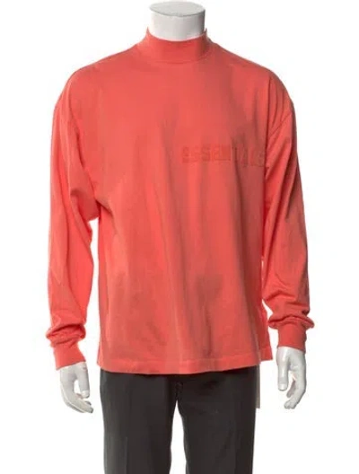Pre-owned Essentials Mock Neck Long Sleeve Pullover In Orange
