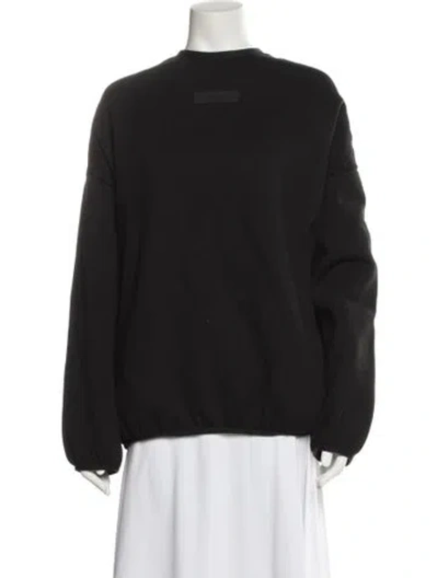 Pre-owned Essentials Mock Neck Long Sleeve Sweatshirt In Black