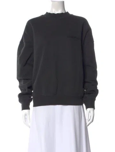 Pre-owned Essentials Mock Neck Long Sleeve Sweatshirt In Black