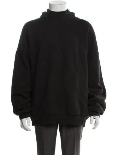 Pre-owned Essentials Mock Neck Long Sleeve Sweatshirt In Black