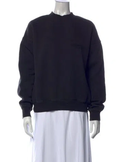 Pre-owned Essentials Mock Neck Long Sleeve Sweatshirt In Black
