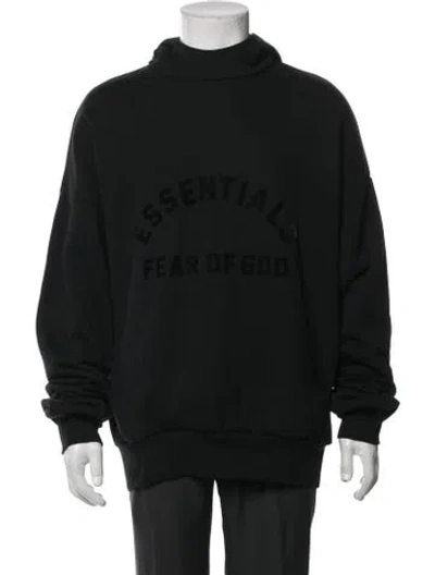 Pre-owned Essentials Mock Neck Long Sleeve Sweatshirt In Black