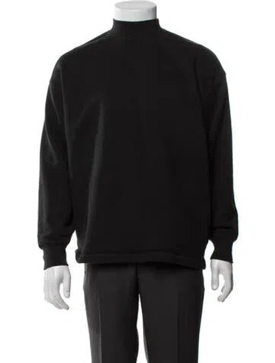 Pre-owned Essentials Mock Neck Long Sleeve Sweatshirt In Blue