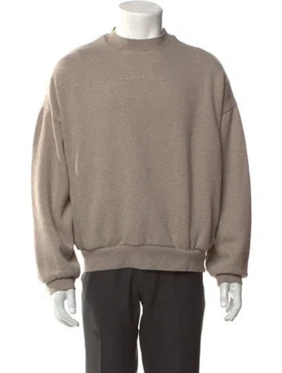 Pre-owned Essentials Mock Neck Long Sleeve Sweatshirt In Brown