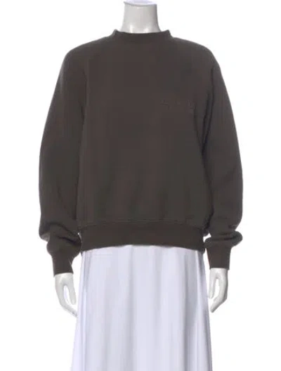 Pre-owned Essentials Mock Neck Long Sleeve Sweatshirt In Gray