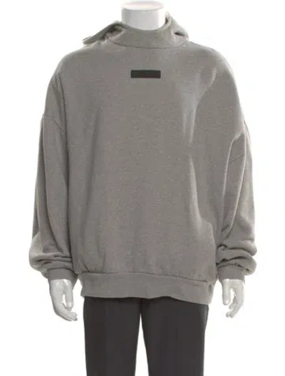 Pre-owned Essentials Mock Neck Long Sleeve Sweatshirt In Gray