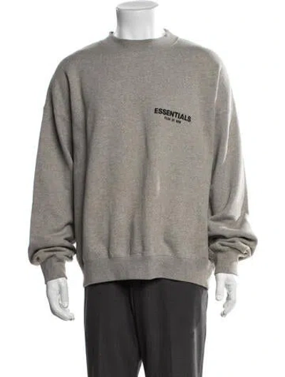 Pre-owned Essentials Mock Neck Long Sleeve Sweatshirt In Grey