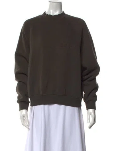 Pre-owned Essentials Mock Neck Long Sleeve Sweatshirt In Grey