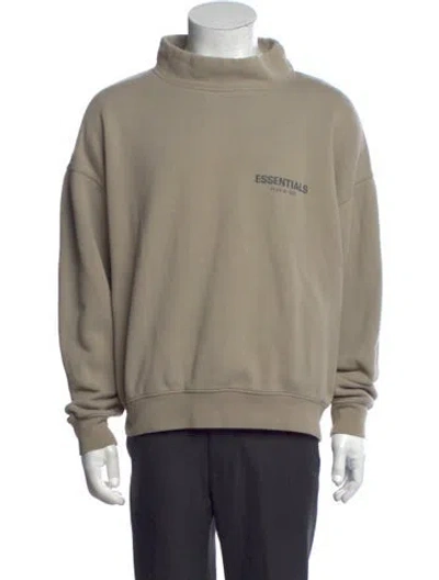 Pre-owned Essentials Mock Neck Long Sleeve Sweatshirt In Grey