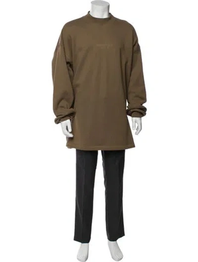 Pre-owned Essentials Mock Neck Long Sleeve Sweatshirt In Neutral