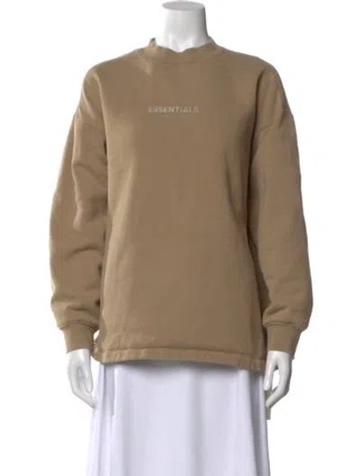 Pre-owned Essentials Mock Neck Long Sleeve Sweatshirt In Neutral