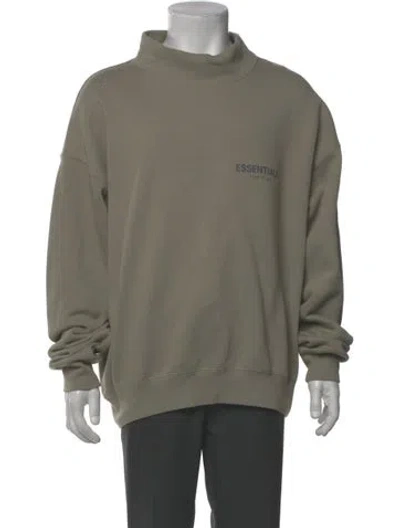Pre-owned Essentials Mock Neck Long Sleeve Sweatshirt In Neutral