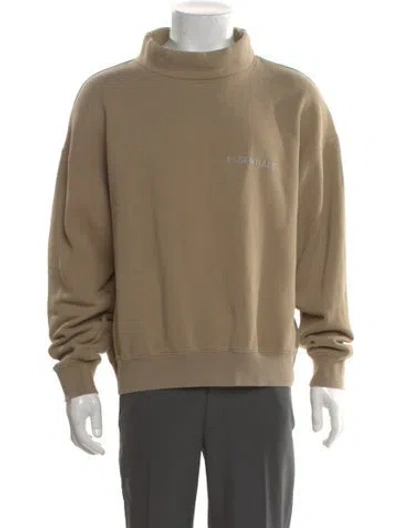 Pre-owned Essentials Mock Neck Long Sleeve Sweatshirt In Neutral