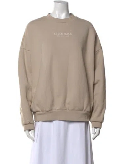 Pre-owned Essentials Mock Neck Long Sleeve Sweatshirt In Neutral