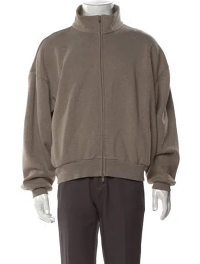 Pre-owned Essentials Mock Neck Long Sleeve Sweatshirt In Neutral