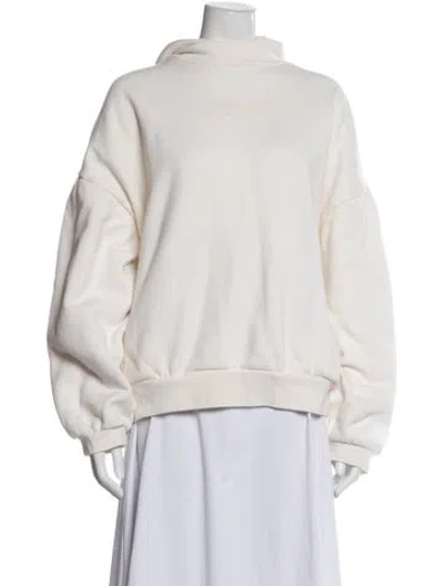 Pre-owned Essentials Mock Neck Long Sleeve Sweatshirt In Neutral