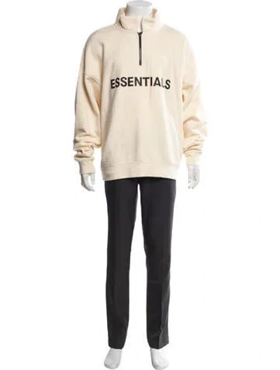 Pre-owned Essentials Mock Neck Long Sleeve Sweatshirt In Neutrals