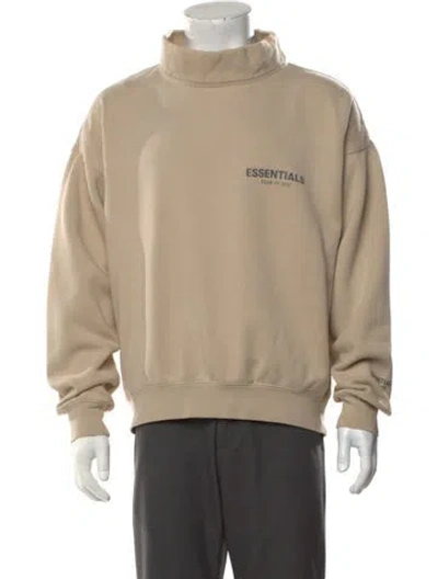 Pre-owned Essentials Mock Neck Long Sleeve Sweatshirt In Neutrals